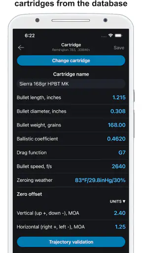 Chairgun Elite Ballistic Tool screenshot