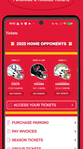 Chiefs Mobile screenshot