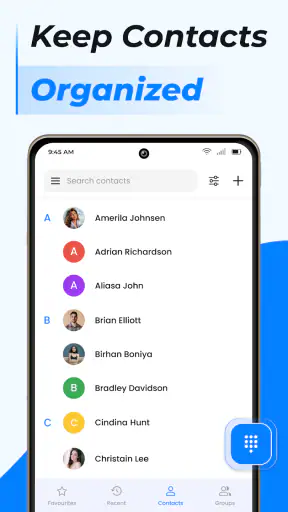 Contacts screenshot