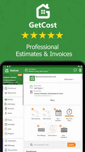 Contractor Estimate & Invoice screenshot