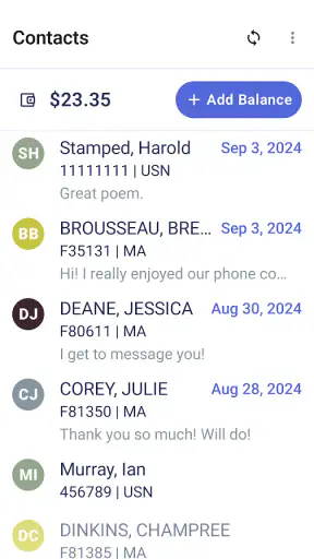CorrLinks Text Chat screenshot