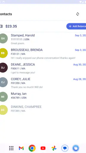 CorrLinks Text Chat screenshot