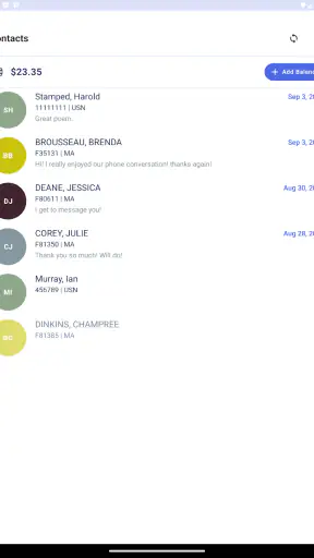 CorrLinks Text Chat screenshot
