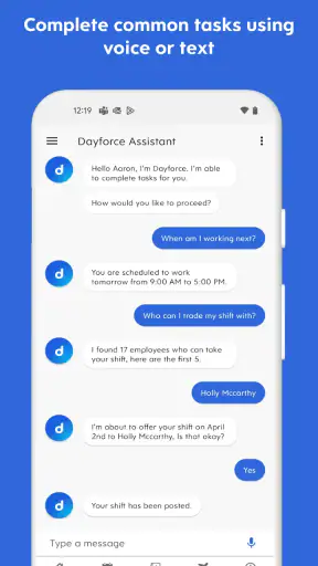 Dayforce screenshot