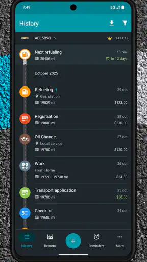 Drivvo - Vehicle management screenshot