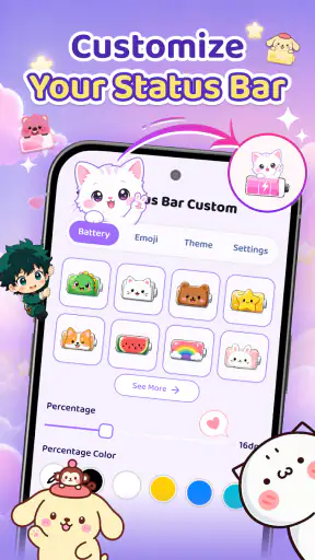 Emoji Battery Widget & Icons screenshot