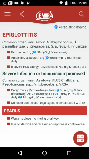 EMRA Antibiotic Guide screenshot