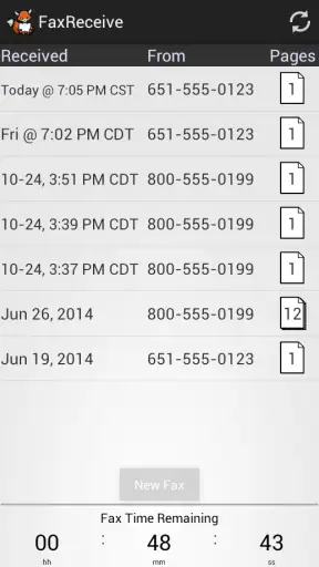 FaxReceive - receive fax phone screenshot