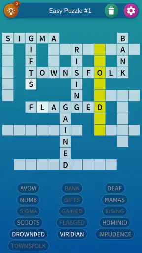 Fill-in Crosswords Unlimited screenshot