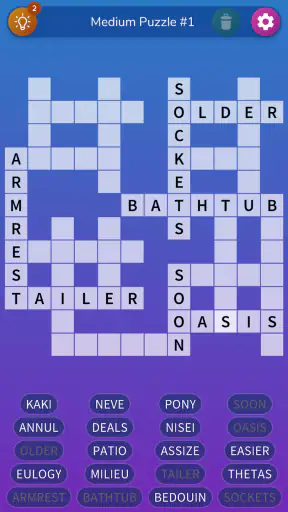 Fill-in Crosswords Unlimited screenshot
