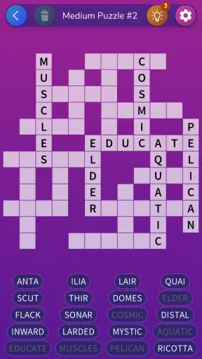 Fill-in Crosswords Unlimited screenshot
