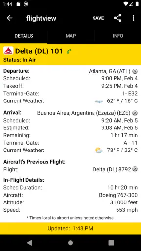 FlightView: Flight Tracker screenshot