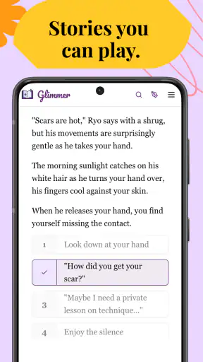 Glimmer: Interactive Fanfics screenshot