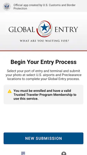 Global Entry screenshot