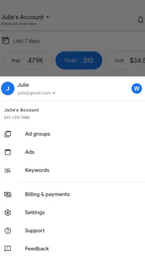 Google Ads screenshot