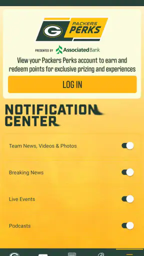 Green Bay Packers screenshot