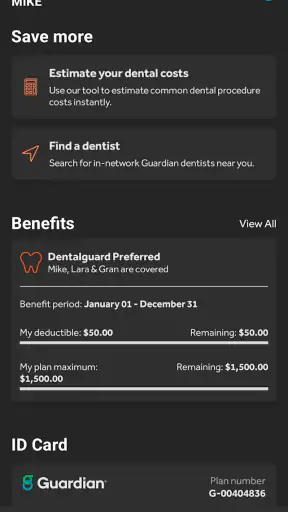 Guardian® Dental & Vision screenshot