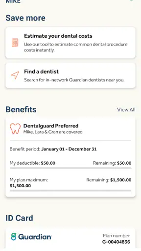 Guardian® Dental & Vision screenshot