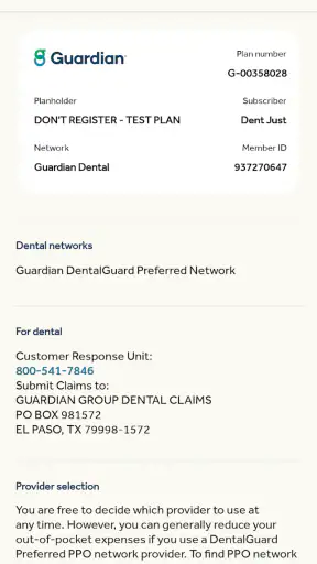 Guardian® Dental & Vision screenshot