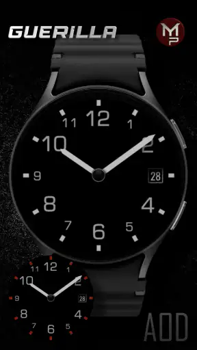 GUERILLA - Analog watch face screenshot