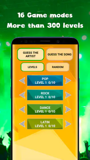 Guess the song music quiz game screenshot