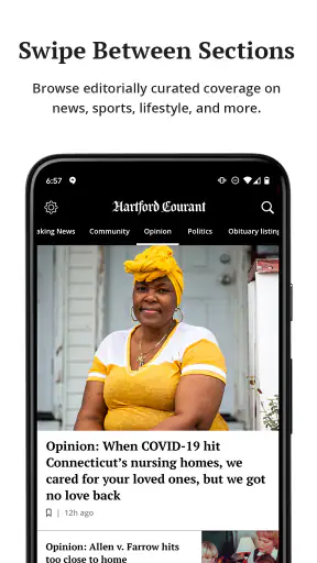 Hartford Courant screenshot