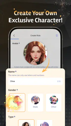 Honey & Roleplay AI Chatbot screenshot