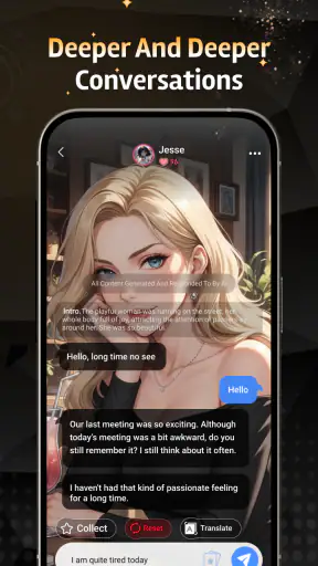 Honey & Roleplay AI Chatbot screenshot