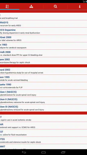ICU Trials by ClinCalc screenshot