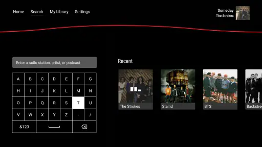 iHeartRadio for Google TV screenshot