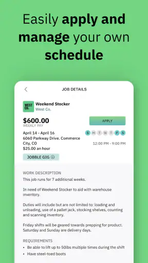 Jobble screenshot