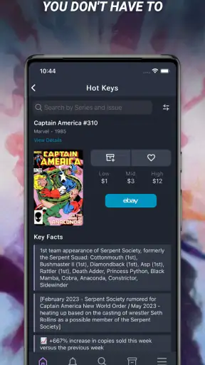 Key Collector Comics screenshot