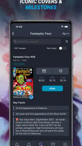 Key Collector Comics screenshot