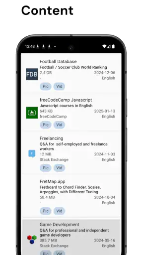 Kiwix screenshot