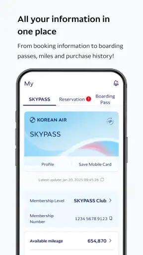 Korean Air My screenshot