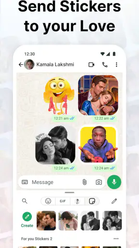 Love Romantic Kiss WAStickers screenshot