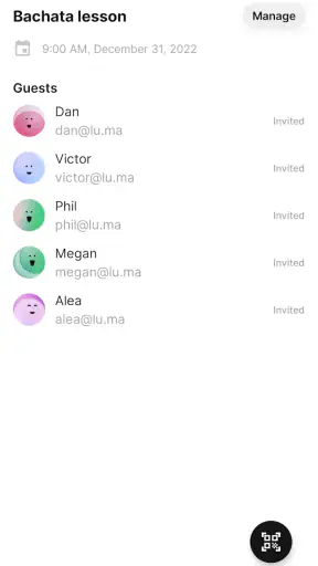 Luma Events Check In screenshot