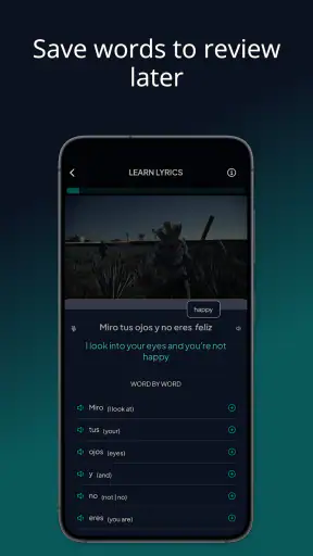 LyricFluent: Learn Spanish screenshot