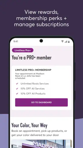Madison Reed App screenshot