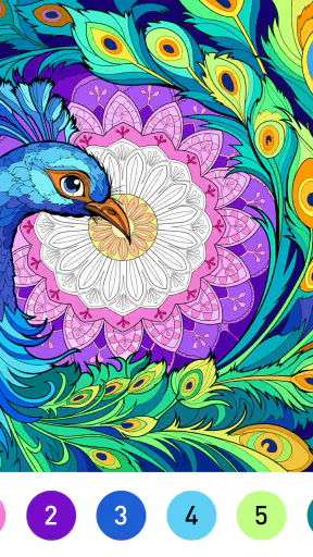 Mandala Color by Number Book screenshot