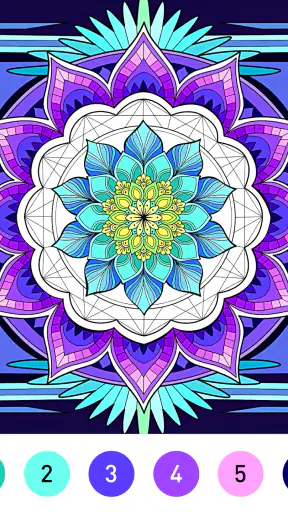 Mandala Color by Number Book screenshot