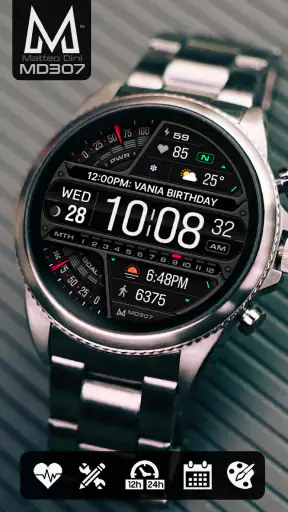 MD307 Digital watch face screenshot