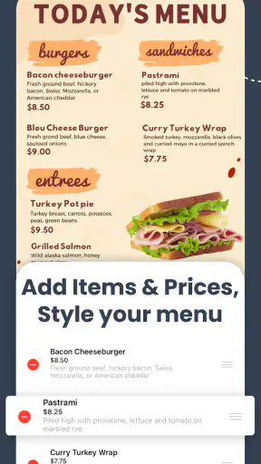 Menu Maker, Price List Maker screenshot