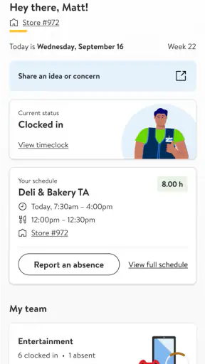 MyWalmart screenshot