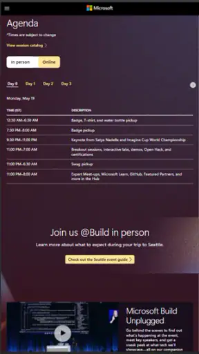 Microsoft Build screenshot