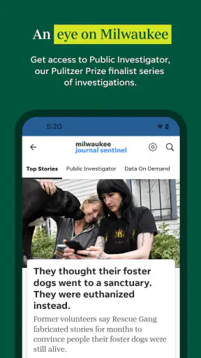 Milwaukee Journal Sentinel screenshot