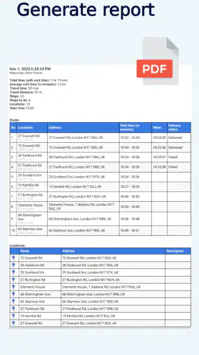 Multi-Stop Route Planner screenshot
