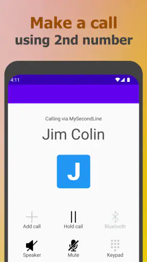 My 2nd Line Text Call Number screenshot