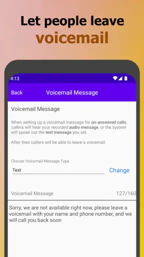My 2nd Line Text Call Number screenshot