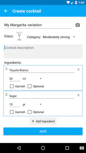 My Cocktail Bar Pro screenshot